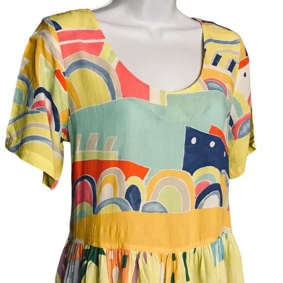 Vintage Jams World Short Sleeve Dress Port/Resort Tropical Vacation Size Small - Picture 3 of 10